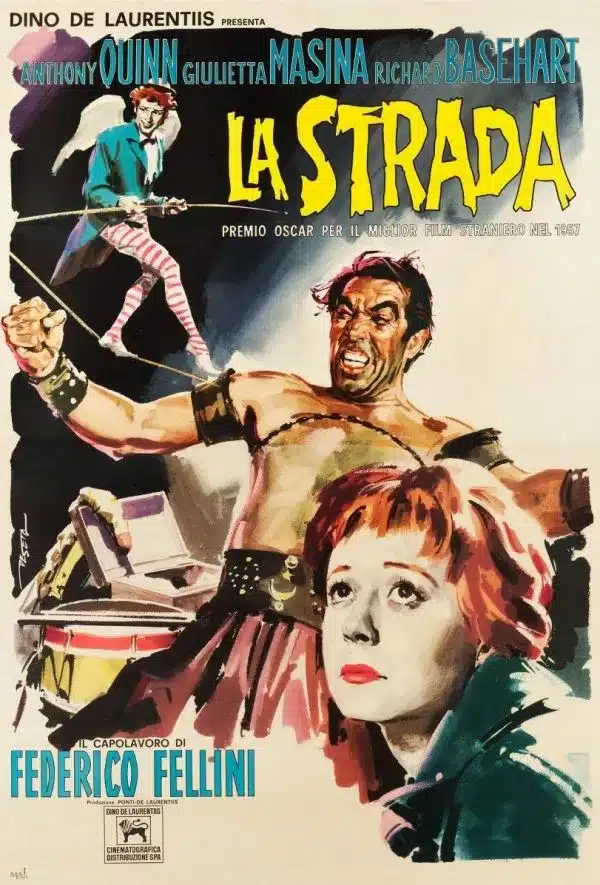 La_strada-locandina-600×885 Illustration des concepts de Carl Gustav Jung appliqués au film La Strada de Federico Fellini, montrant les archétypes de l’Ombre et de l’Anima à travers Zampano et Gelsomina