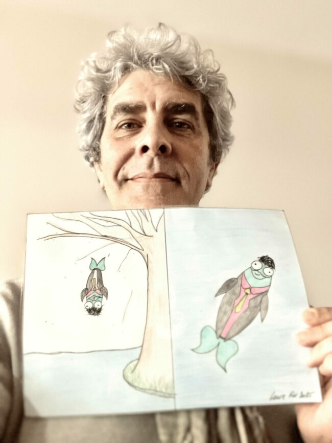 L'identité sociale : un concept clé en psychologie illustré par un poisson hors de l'eau.