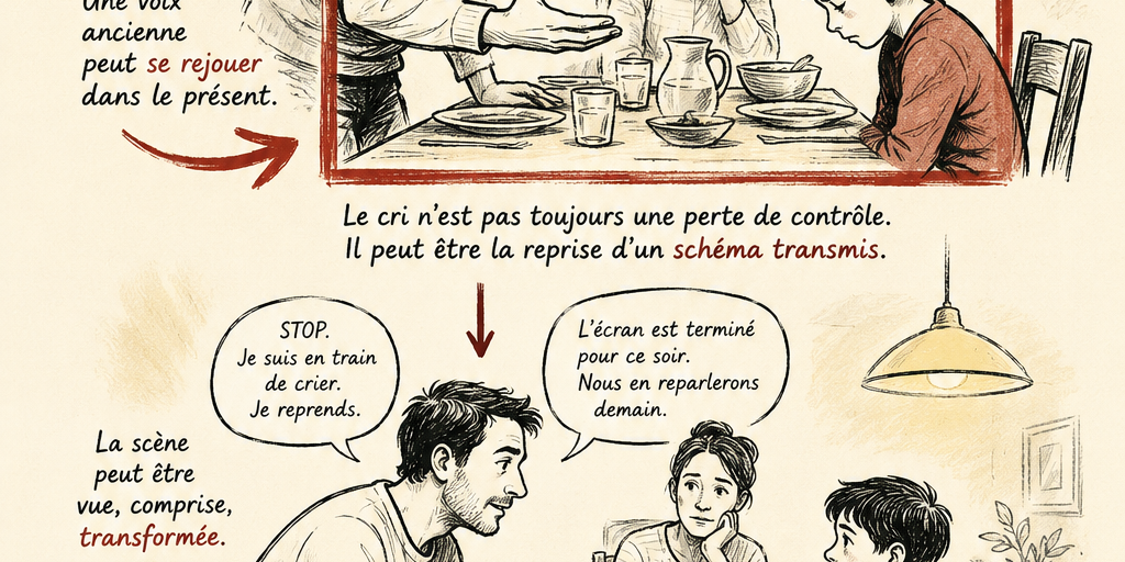 psychologue parentalité Paris cri parental et schéma transmis