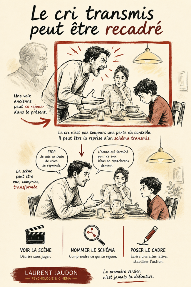 psychologue parentalité Paris cri parental et schéma transmis