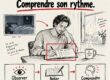 Affiche dessinée : un adulte remplit son agenda du sommeil au réveil. Trois étapes : observer, noter, comprendre.